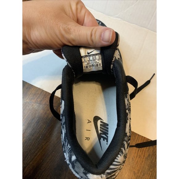 NIKE AIR MAX 1 GPX TROPICAL FLORAL BLACK WHITE DARK GREY Size 9684174-001 Worn 1 - Picture 11 of 11